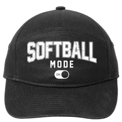 Softball Mode On 7-Panel Snapback Hat