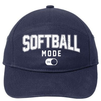 Softball Mode On 7-Panel Snapback Hat