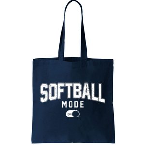 Softball Mode On Tote Bag