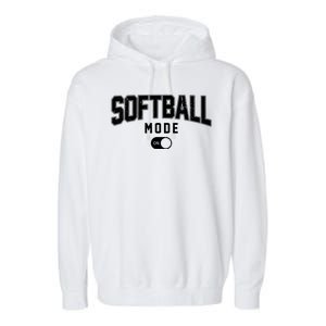 Softball Mode On Garment-Dyed Fleece Hoodie