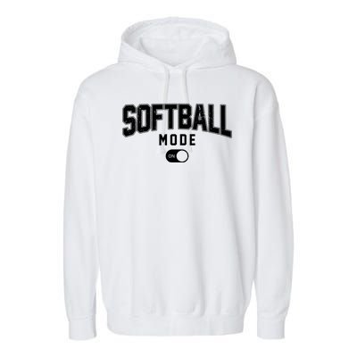 Softball Mode On Garment-Dyed Fleece Hoodie