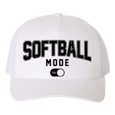 Softball Mode On Yupoong Adult 5-Panel Trucker Hat