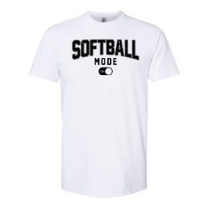 Softball Mode On Softstyle CVC T-Shirt