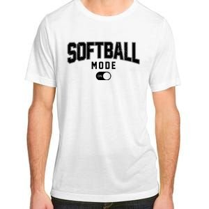 Softball Mode On Adult ChromaSoft Performance T-Shirt