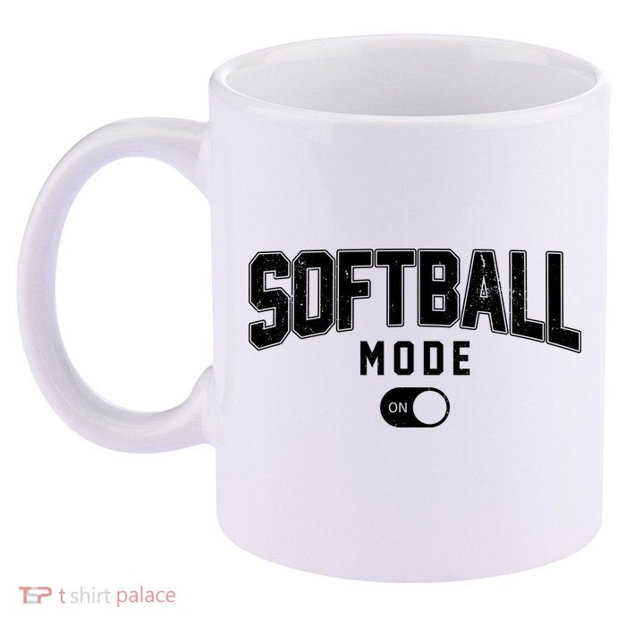 Softball Mode On 11oz C Handle Ceramic Mug