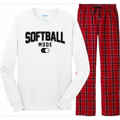 Softball Mode On Long Sleeve Pajama Set