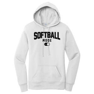 Softball Mode On Women's Pullover Hoodie