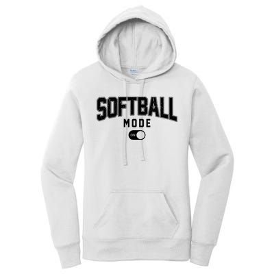 Softball Mode On Women's Pullover Hoodie