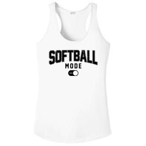 Softball Mode On Ladies PosiCharge Competitor Racerback Tank