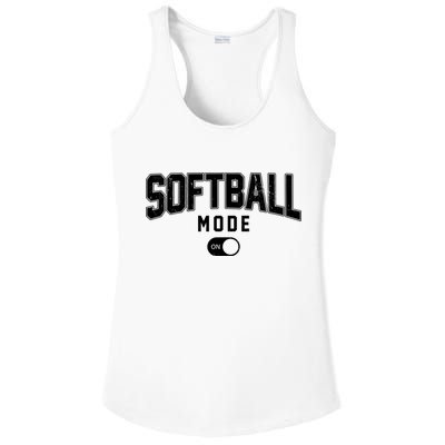 Softball Mode On Ladies PosiCharge Competitor Racerback Tank