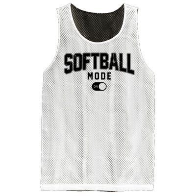 Softball Mode On Mesh Reversible Basketball Jersey Tank