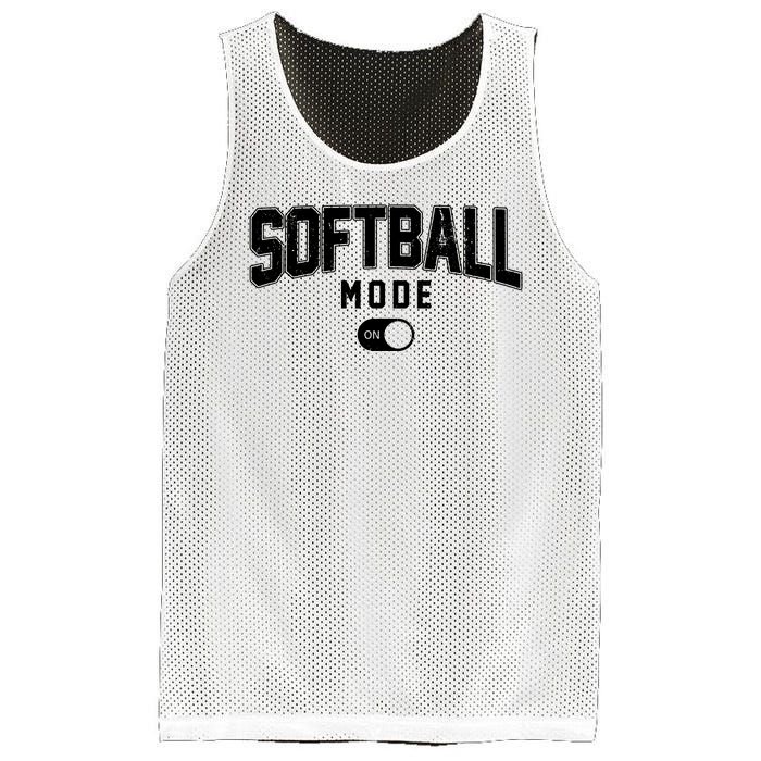 Softball Mode On Mesh Reversible Basketball Jersey Tank