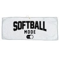 Softball Mode On Large Microfiber Waffle Golf Towel