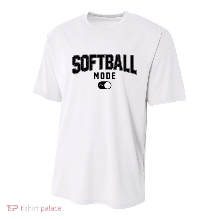 Softball Mode On Youth Performance Sprint T-Shirt