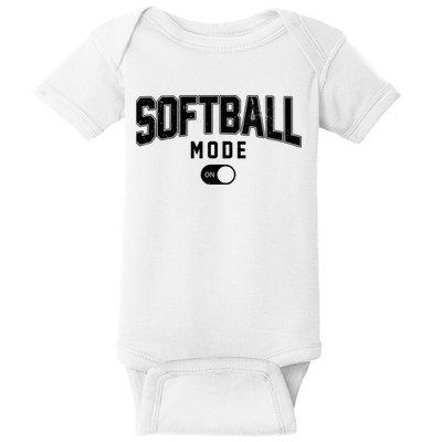 Softball Mode On Baby Bodysuit