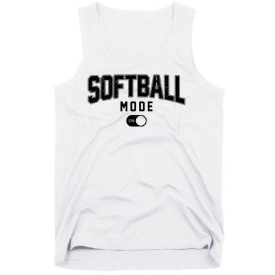 Softball Mode On Tank Top