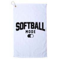 Softball Mode On Platinum Collection Golf Towel