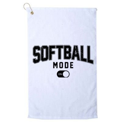 Softball Mode On Platinum Collection Golf Towel