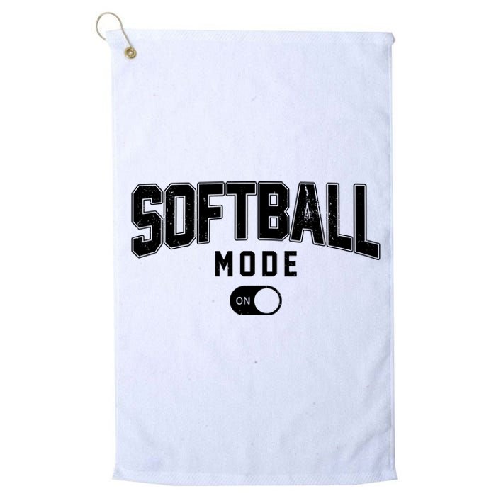 Softball Mode On Platinum Collection Golf Towel