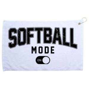 Softball Mode On Grommeted Golf Towel