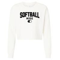 Softball Mode On Cropped Pullover Crew