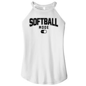 Softball Mode On Women's Perfect Tri Rocker Tank