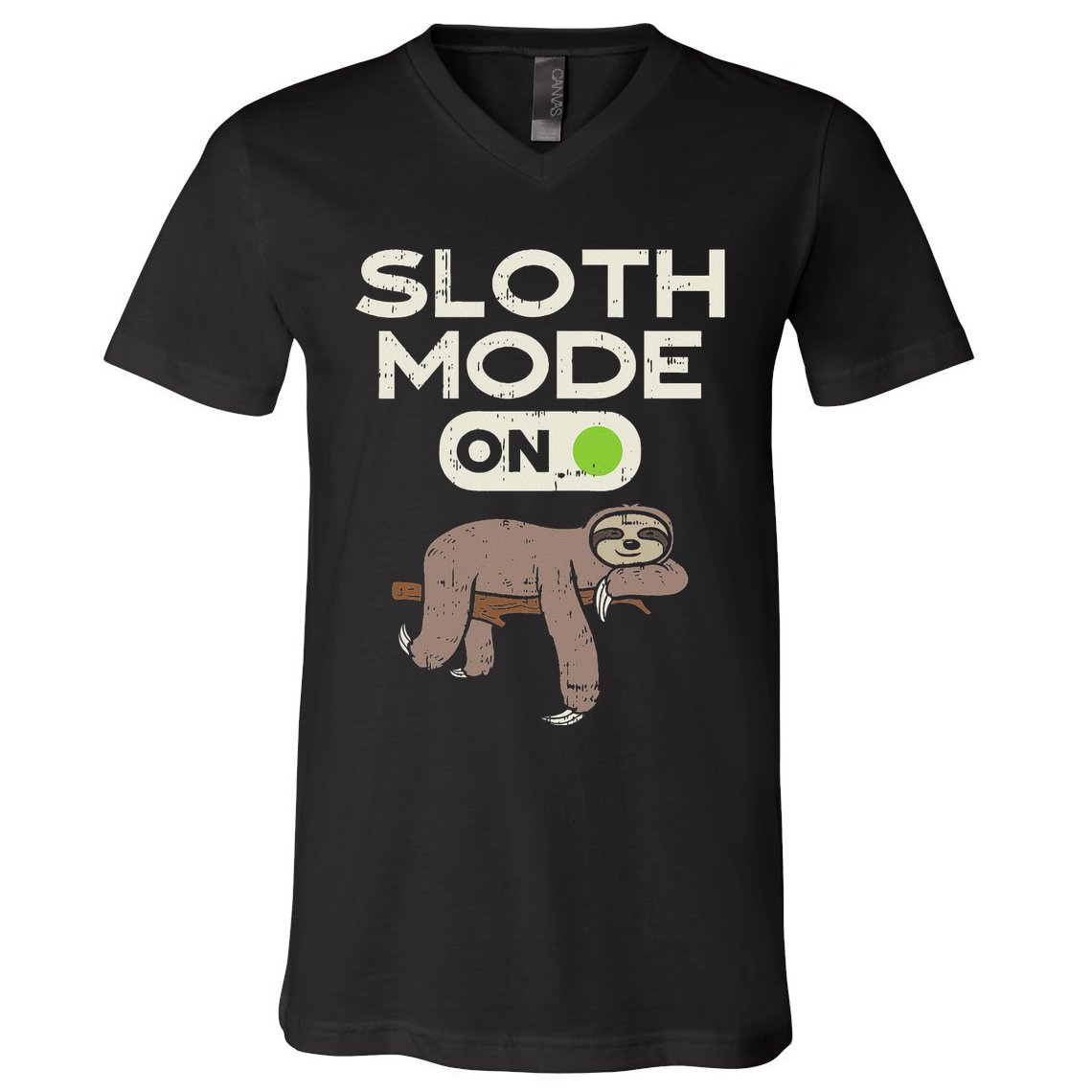 Sloth Mode On Funny Lazy Sleep Animal Lover Women Gift V-Neck T-Shirt