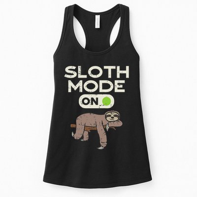 Sloth Mode On Funny Lazy Sleep Animal Lover Women Gift Womens Tank Top