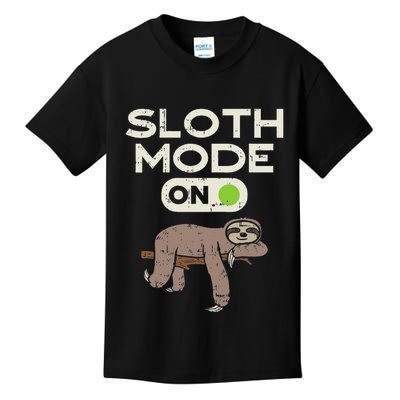 Sloth Mode On Funny Lazy Sleep Animal Lover Women Gift Kids T-Shirt