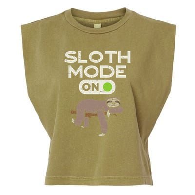 Sloth Mode On Funny Lazy Sleep Animal Lover Women Gift Garment-Dyed Women's Muscle Tee