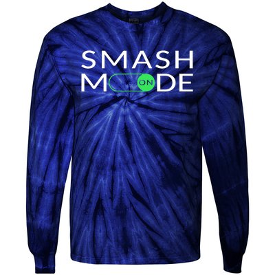 Smash Mode On Funny Pickleball Pun For Pickleball Players Tie-Dye Long Sleeve Shirt