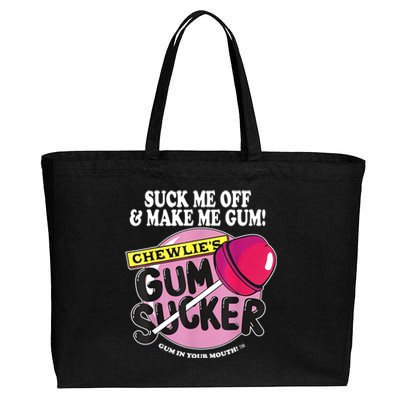 Suck Me Off And Make Me Gum Chewlie’s Gum Sucker Cotton Canvas Jumbo Tote