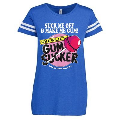 Suck Me Off And Make Me Gum Chewlie’s Gum Sucker Enza Ladies Jersey Football T-Shirt