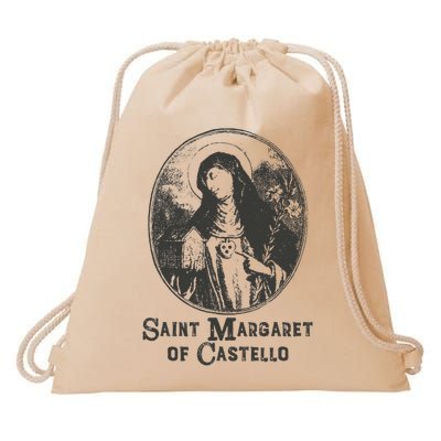St Margaret Of Castello Patron Saint Of Pro Life Prolife Drawstring Bag