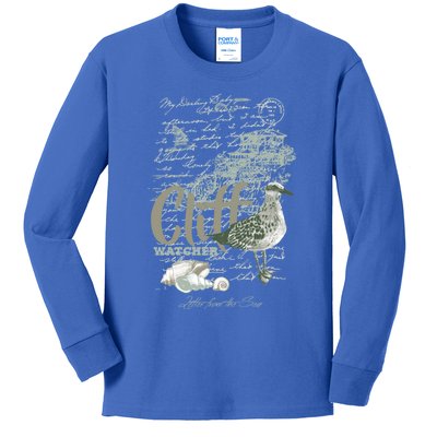 Seagull Maritime Ocean Life Beach House Cliff Gift Gift Kids Long Sleeve Shirt