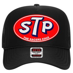 Stp Motor Oil Metal Sign Racing Bikes Cars High Crown Mesh Back Trucker Hat