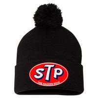 Stp Motor Oil Metal Sign Racing Bikes Cars Pom Pom 12in Knit Beanie