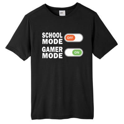 School Mode Off Gamer Mode On Funny Gamer Gift Tall Fusion ChromaSoft Performance T-Shirt