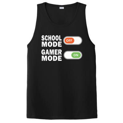 School Mode Off Gamer Mode On Funny Gamer Gift PosiCharge Competitor Tank