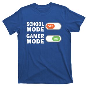 School Mode Off Gamer Mode On Funny Gamer Gift T-Shirt