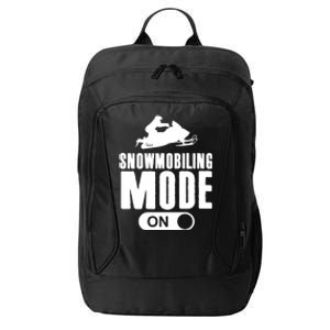 Snowmobiling Mode On Kids Snowmobile Gift Snow Machine Rider Gift City Backpack