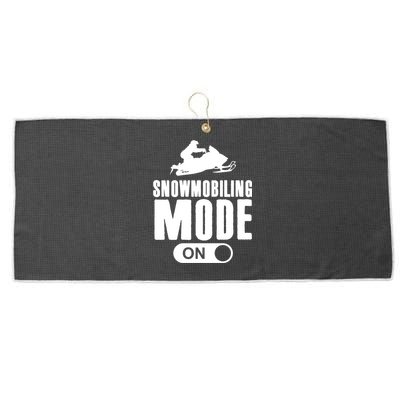 Snowmobiling Mode On Kids Snowmobile Gift Snow Machine Rider Gift Large Microfiber Waffle Golf Towel