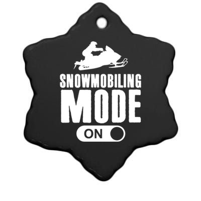 Snowmobiling Mode On Kids Snowmobile Gift Snow Machine Rider Gift Ceramic Star Ornament