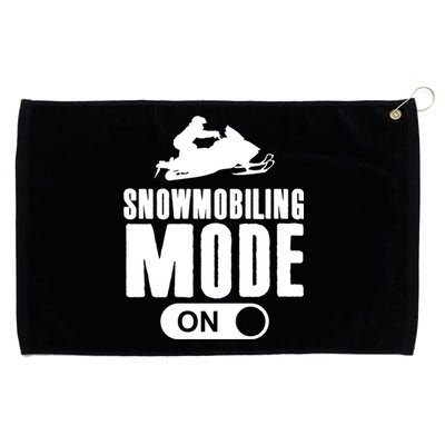 Snowmobiling Mode On Kids Snowmobile Gift Snow Machine Rider Gift Grommeted Golf Towel