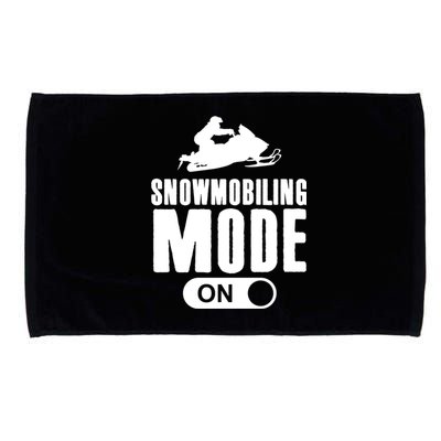 Snowmobiling Mode On Kids Snowmobile Gift Snow Machine Rider Gift Microfiber Hand Towel