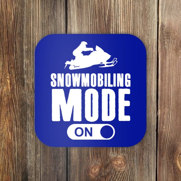 Snowmobiling Mode On Kids Snowmobile Gift Snow Machine Rider Gift Coaster