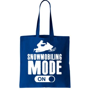 Snowmobiling Mode On Kids Snowmobile Gift Snow Machine Rider Gift Tote Bag