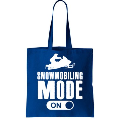 Snowmobiling Mode On Kids Snowmobile Gift Snow Machine Rider Gift Tote Bag