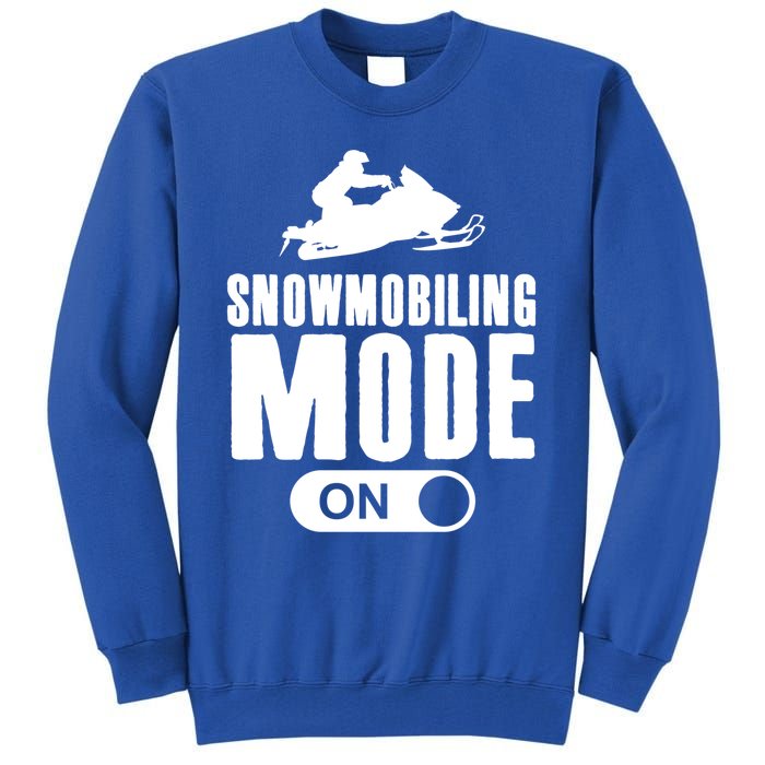 Snowmobiling Mode On Kids Snowmobile Gift Snow Machine Rider Gift Tall Sweatshirt