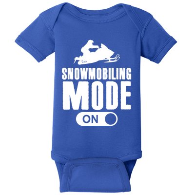 Snowmobiling Mode On Kids Snowmobile Gift Snow Machine Rider Gift Baby Bodysuit